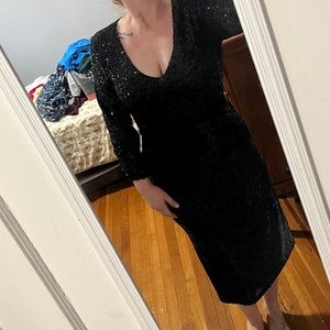 Betsey Johnson black sequin dress